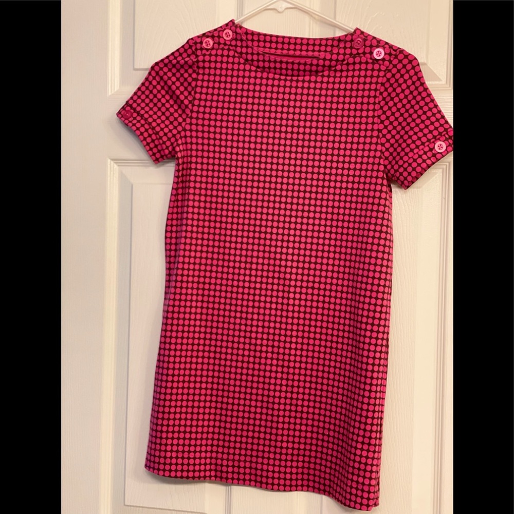 Super cute Pink with Brown polka dots J. Khaki dress